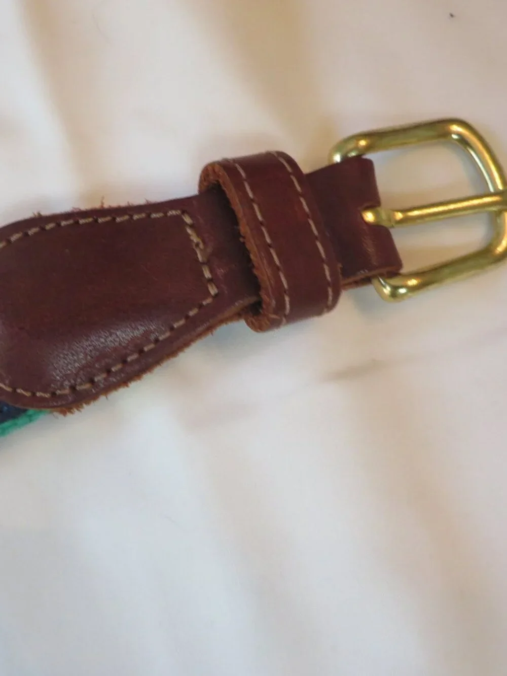 Size 26 (26 in) | J.Bailey Boys Belt | Navy/Green Lizard